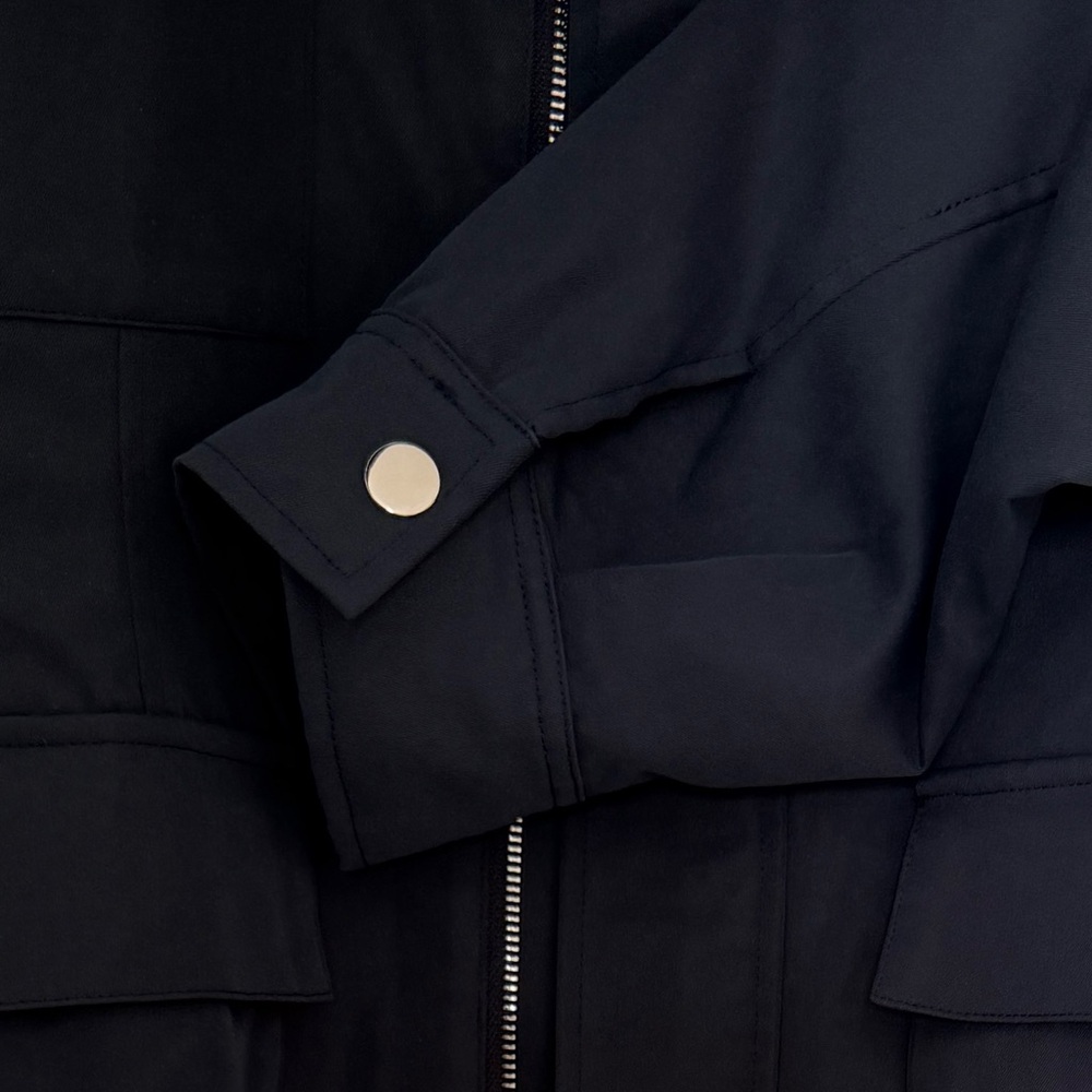 Bobbles & Lace Navy Belted Jacket - Picture 5 of 7
